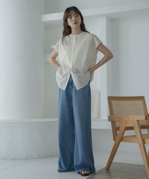 Sonny Label / サニーレーベル シャツ・ブラウス | バンドカラーコットンレースシャツ | 詳細30