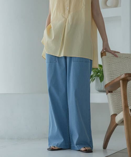 Sonny Label / サニーレーベル デニムパンツ | 接触冷感デニムベイカーパンツ（ライトインディゴブル）