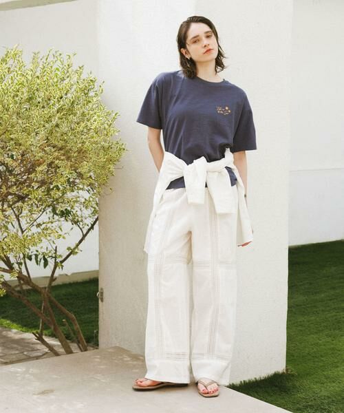 Sonny Label / サニーレーベル その他パンツ | ブロッキングレースコットンイージーパンツ | 詳細4