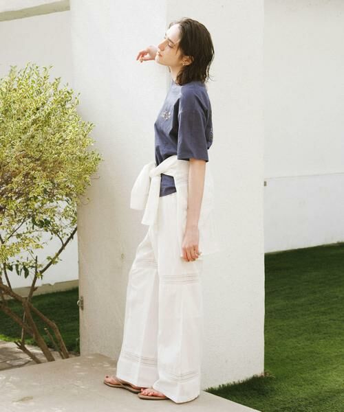 Sonny Label / サニーレーベル その他パンツ | ブロッキングレースコットンイージーパンツ | 詳細6