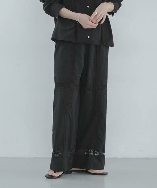 Sonny Label / サニーレーベル その他パンツ | ブロッキングレースコットンイージーパンツ | 詳細10