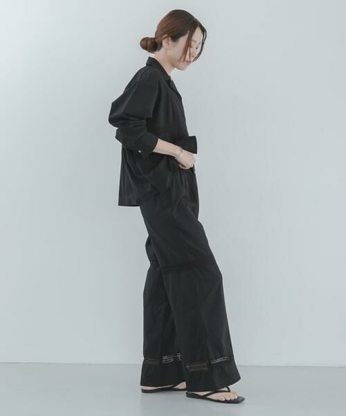 Sonny Label / サニーレーベル その他パンツ | ブロッキングレースコットンイージーパンツ | 詳細14