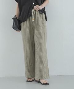 Sonny Label / サニーレーベル その他パンツ | ストライプセミワイドイージーパンツ