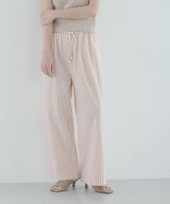 Sonny Label / サニーレーベル その他パンツ | ストライプセミワイドイージーパンツ