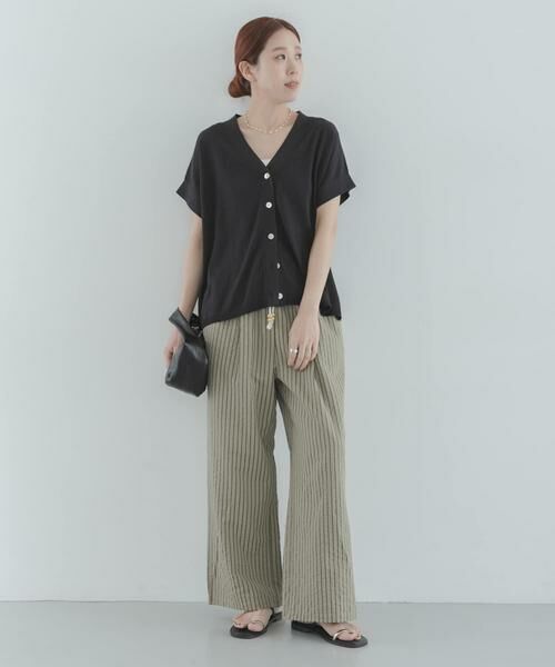 Sonny Label / サニーレーベル その他パンツ | ストライプセミワイドイージーパンツ | 詳細5