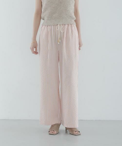 Sonny Label / サニーレーベル その他パンツ | ストライプセミワイドイージーパンツ | 詳細10