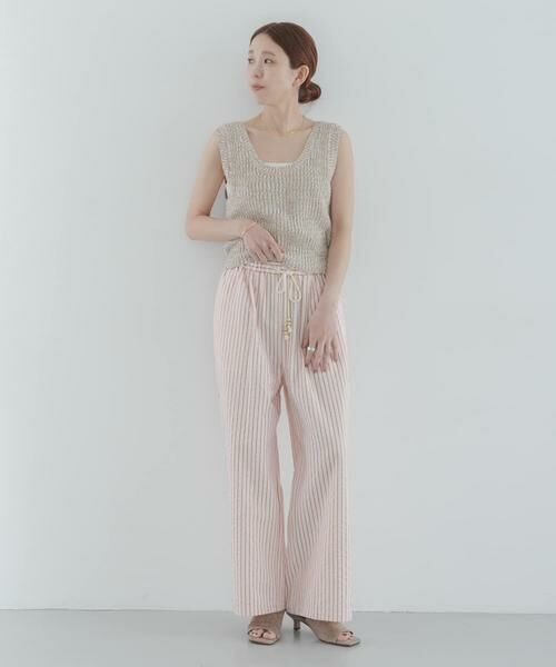 Sonny Label / サニーレーベル その他パンツ | ストライプセミワイドイージーパンツ | 詳細15