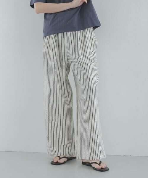 Sonny Label / サニーレーベル その他パンツ | ストライプセミワイドイージーパンツ | 詳細22