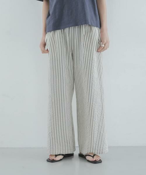 Sonny Label / サニーレーベル その他パンツ | ストライプセミワイドイージーパンツ | 詳細23