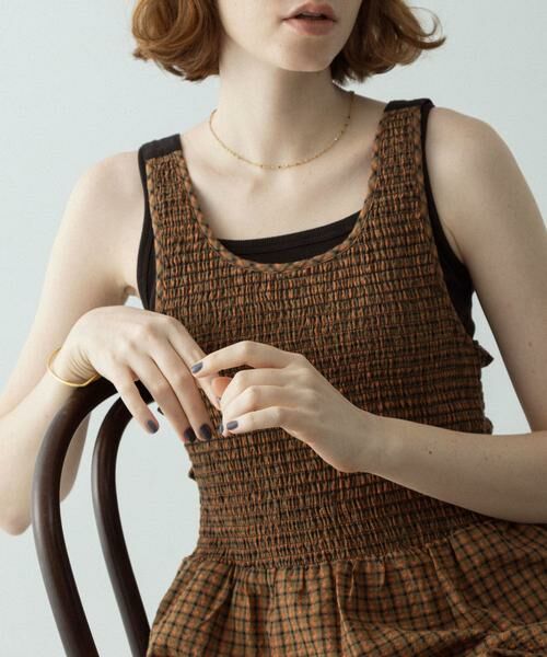 Sonny Label / サニーレーベル ワンピース | サマーチェックシャーリングキャミワンピース | 詳細1