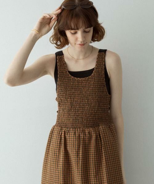 Sonny Label / サニーレーベル ワンピース | サマーチェックシャーリングキャミワンピース | 詳細2