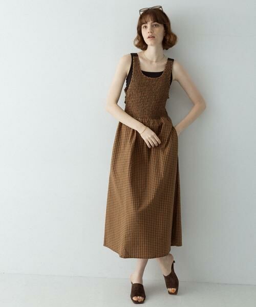 Sonny Label / サニーレーベル ワンピース | サマーチェックシャーリングキャミワンピース | 詳細4