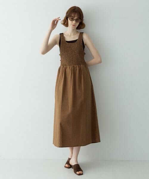 Sonny Label / サニーレーベル ワンピース | サマーチェックシャーリングキャミワンピース | 詳細5