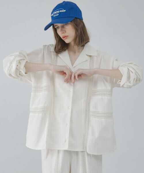Sonny Label / サニーレーベル その他アウター | ブロッキングレースコットンシャツジャケット | 詳細4