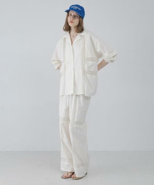 Sonny Label / サニーレーベル その他アウター | ブロッキングレースコットンシャツジャケット | 詳細6