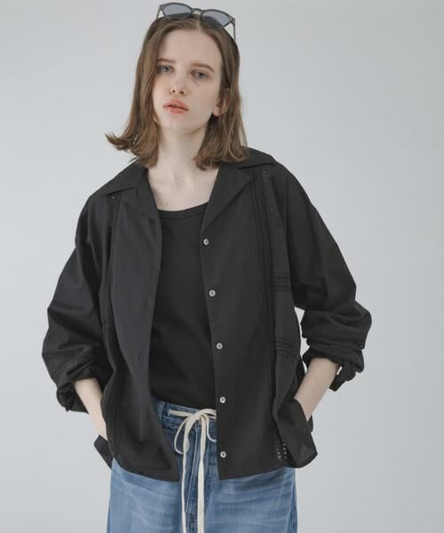 Sonny Label / サニーレーベル その他アウター | ブロッキングレースコットンシャツジャケット | 詳細10