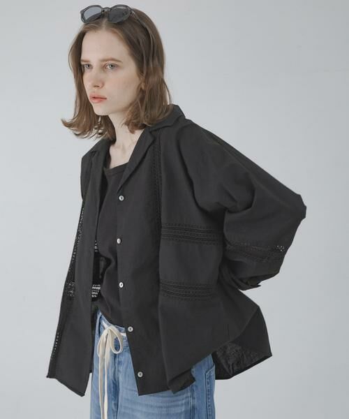 Sonny Label / サニーレーベル その他アウター | ブロッキングレースコットンシャツジャケット | 詳細11