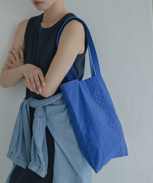 Sonny Label / サニーレーベル トートバッグ | コットンレーストートバッグ（ブルー）