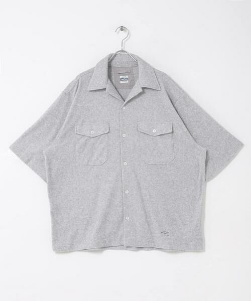 Sonny Label / サニーレーベル シャツ・ブラウス | ARMY TWILL　PILE OPEN COLLAR SHIRTS（グレー）