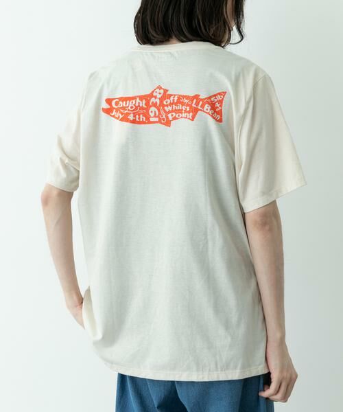 Sonny Label / サニーレーベル Tシャツ | L.L.Bean　FISHING GRAPHIC T-SHIRTS（ホワイト）