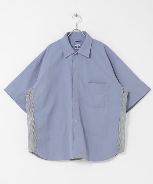 Sonny Label / サニーレーベル シャツ・ブラウス | ARMY TWILL　NYLON OX MESH SHIRTS（ブルー）