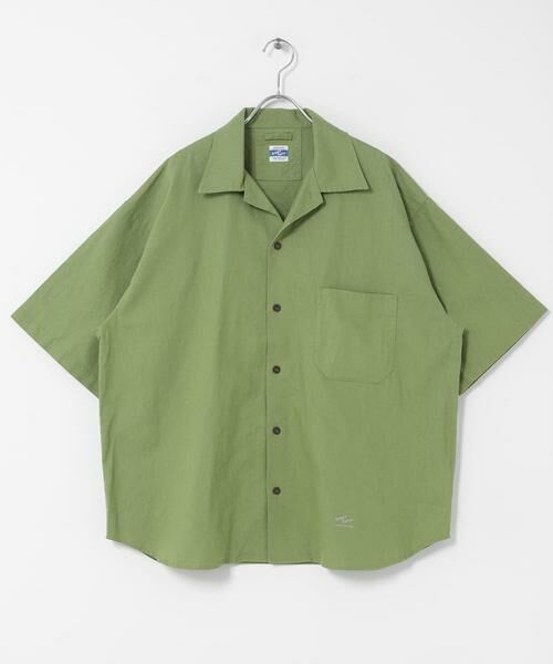 Sonny Label / サニーレーベル シャツ・ブラウス | ARMY TWILL　COTTON LINEN HS SHIRTS（グリーン）