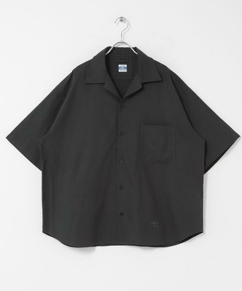 Sonny Label / サニーレーベル シャツ・ブラウス | ARMY TWILL　COTTON LINEN HS SHIRTS（チャコールグレー）