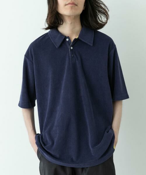 Sonny Label / サニーレーベル ポロシャツ | 配色パイルポロシャツ（ネイビー）