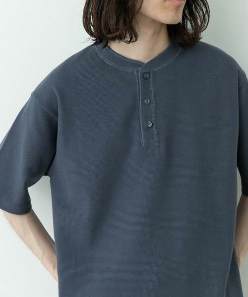 Sonny Label / サニーレーベル Tシャツ | ワッフルヘンリーネックTシャツ | 詳細2