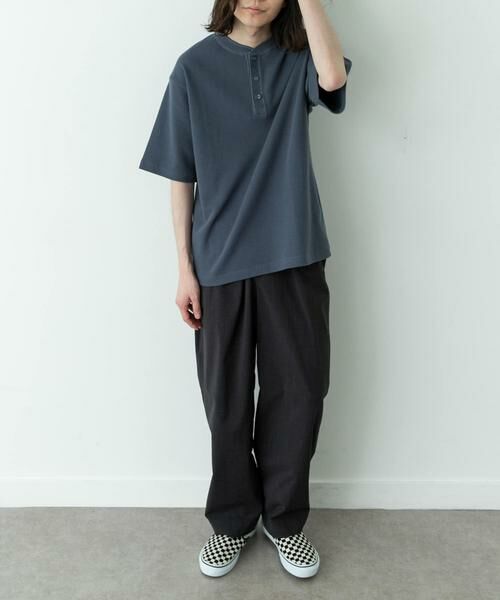 Sonny Label / サニーレーベル Tシャツ | ワッフルヘンリーネックTシャツ | 詳細5