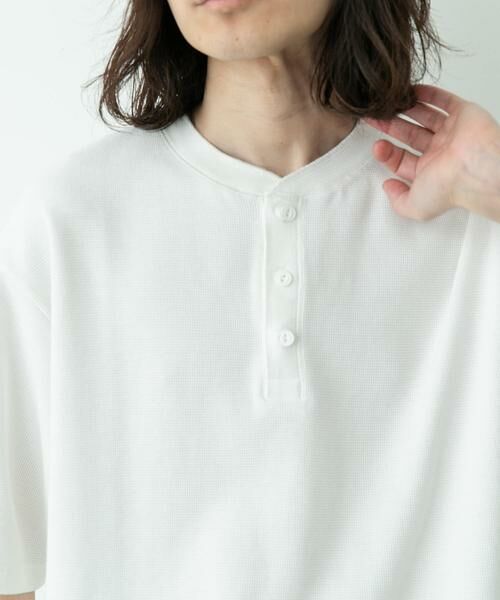 Sonny Label / サニーレーベル Tシャツ | ワッフルヘンリーネックTシャツ | 詳細12