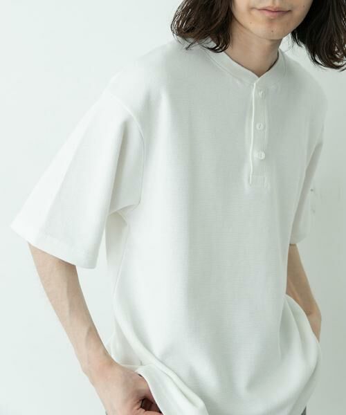 Sonny Label / サニーレーベル Tシャツ | ワッフルヘンリーネックTシャツ | 詳細13