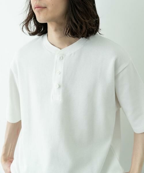 Sonny Label / サニーレーベル Tシャツ | ワッフルヘンリーネックTシャツ | 詳細14