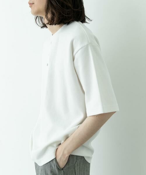 Sonny Label / サニーレーベル Tシャツ | ワッフルヘンリーネックTシャツ | 詳細15