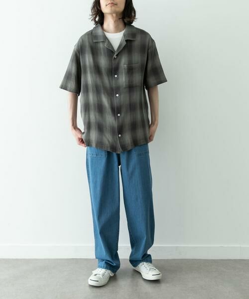 Sonny Label / サニーレーベル シャツ・ブラウス | オーバーダイチェックショートスリーブシャツ | 詳細7