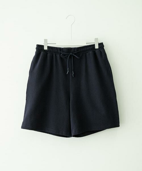 Sonny Label / サニーレーベル ショート・ハーフ・半端丈パンツ | カットシアサッカーショートパンツ（ネイビー）