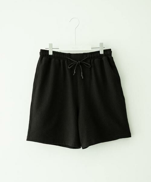 Sonny Label / サニーレーベル ショート・ハーフ・半端丈パンツ | カットシアサッカーショートパンツ（ブラック）