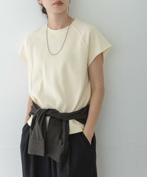 Sonny Label / サニーレーベル Tシャツ | ガーゼ裏毛フレンチスリーブスウェット（オフホワイト）