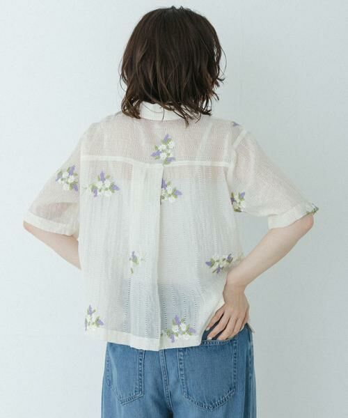 Sonny Label / サニーレーベル シャツ・ブラウス | フラワー刺繍ジャガードシャツ | 詳細4