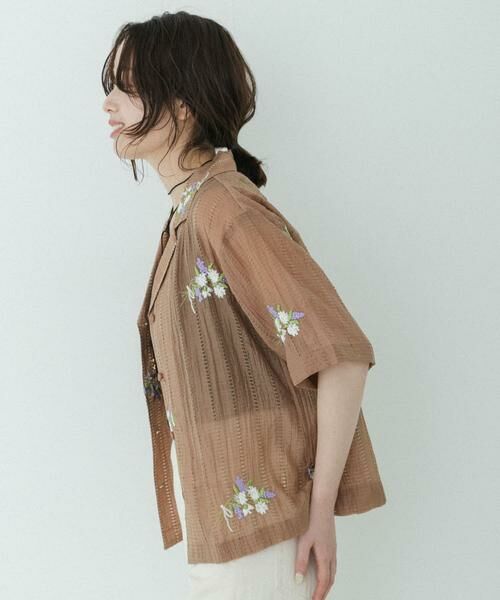 Sonny Label / サニーレーベル シャツ・ブラウス | フラワー刺繍ジャガードシャツ | 詳細21