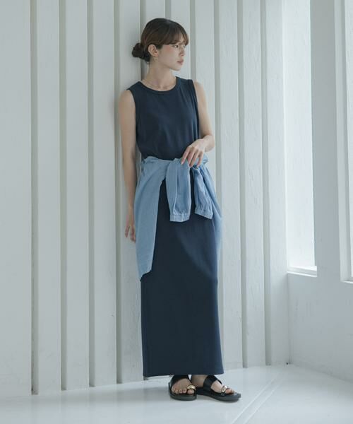 Sonny Label / サニーレーベル ワンピース | 『38サイズ/WEB限定』Iラインカットワンピース（ネイビー）