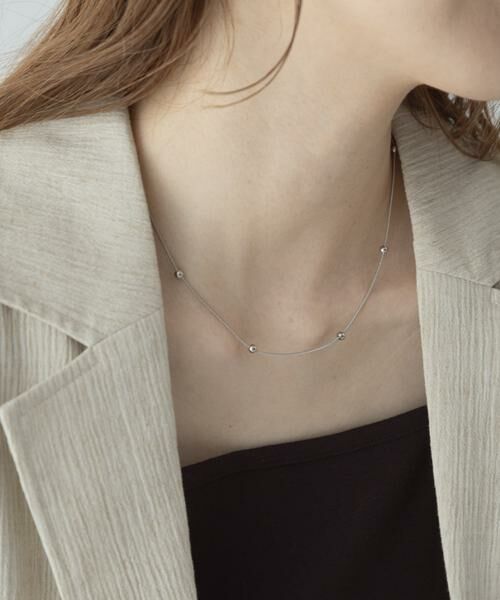 Sonny Label / サニーレーベル ネックレス・ペンダント・チョーカー | ステンレスボール×スネークチェーンネックレス（シルバー）