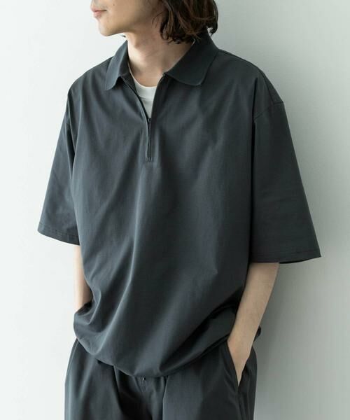 Sonny Label / サニーレーベル シャツ・ブラウス | ドットメッシュハーフジッププルオーバー | 詳細4