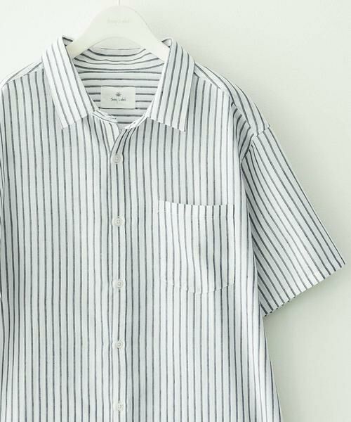 Sonny Label / サニーレーベル シャツ・ブラウス | 接触冷感リネン混ショートスリーブシャツ(ホワイト系その他)