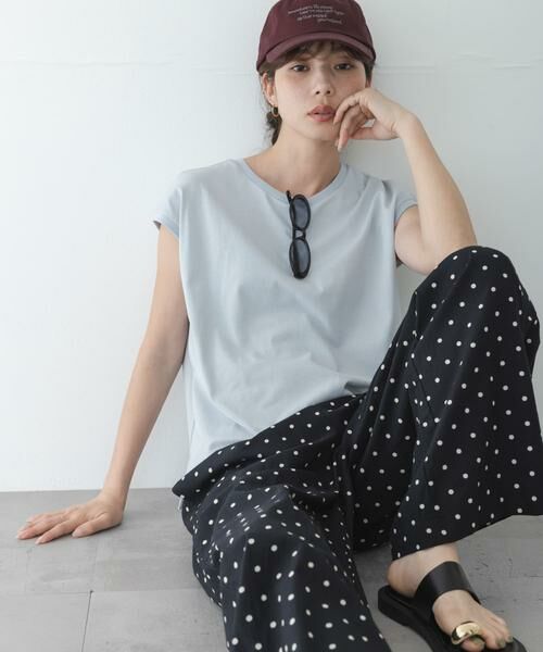 Sonny Label / サニーレーベル Tシャツ | 『UR TECH ひやサラクール』フレンチスリーブプルオーバー（ブルー系その他）
