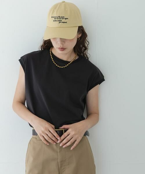 Sonny Label / サニーレーベル Tシャツ | 『UR TECH ひやサラクール』フレンチスリーブプルオーバー（ブラック）