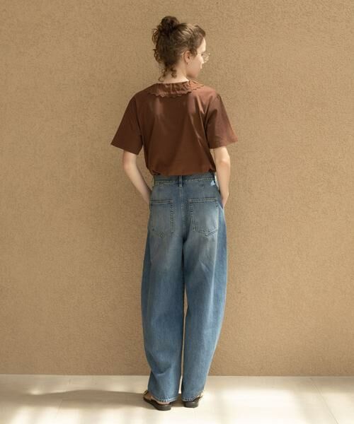 Sonny Label / サニーレーベル Tシャツ | Vネックフリルレースカラープルオーバー | 詳細7