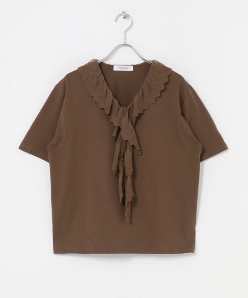 Sonny Label / サニーレーベル Tシャツ | Vネックフリルレースカラープルオーバー | 詳細8