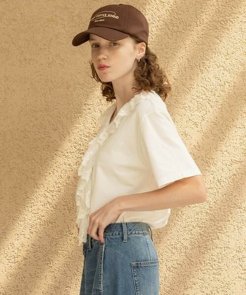 Sonny Label / サニーレーベル Tシャツ | Vネックフリルレースカラープルオーバー | 詳細18