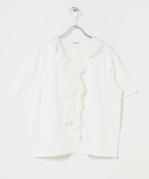 Sonny Label / サニーレーベル Tシャツ | Vネックフリルレースカラープルオーバー | 詳細22